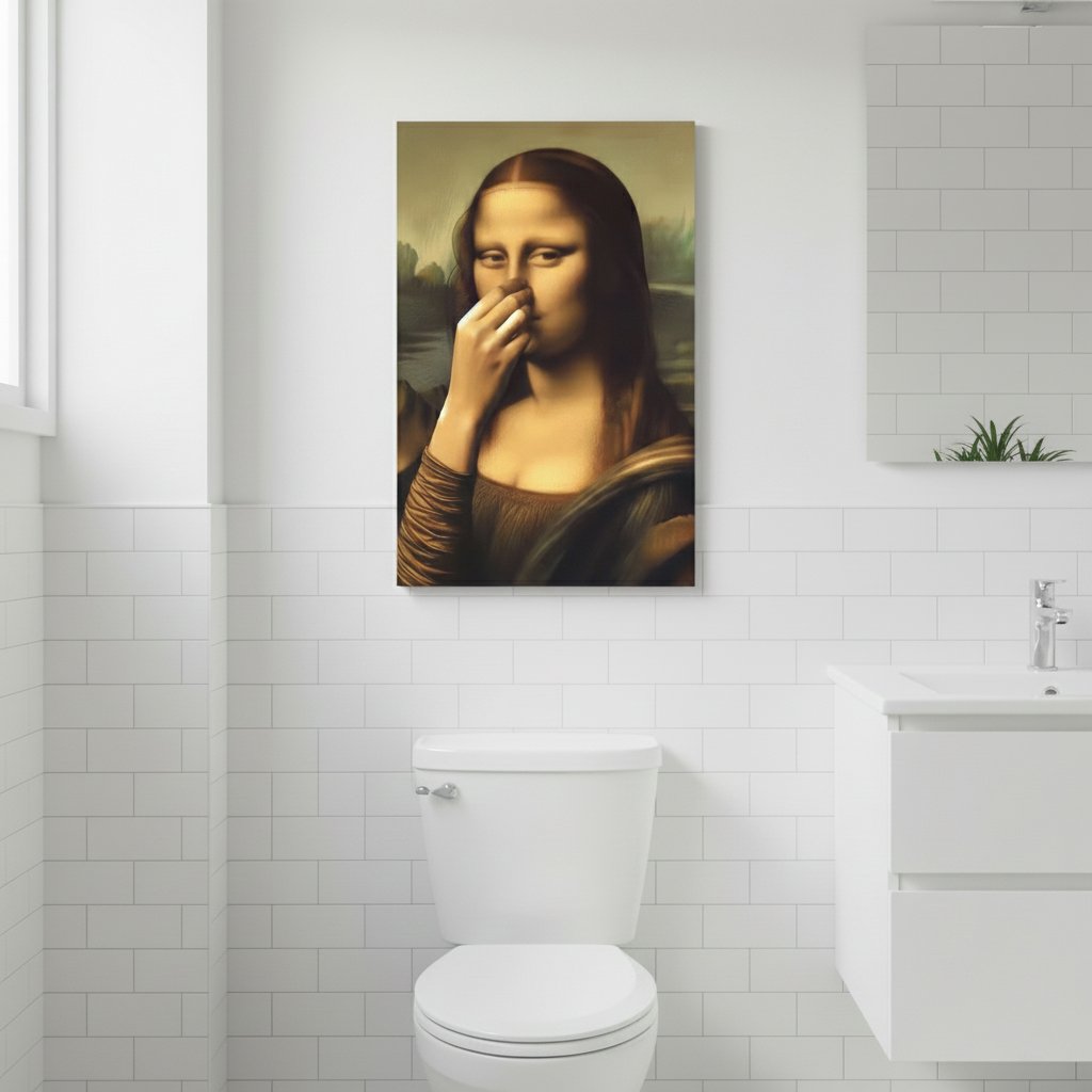 Renaissance Woman Canvas Art | Humorous Bathroom Decor for a Playful Touch 6