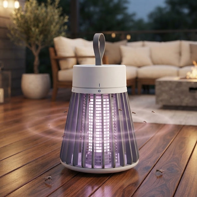 Bug Zapper Indoor and Outdoor, Rechargeable Mosquito Zapper Lamp for Patio, Portable Insect Zapper for Camping