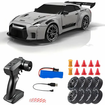 Retro Drift Master | 4WD RC Car with LED Lights & Adjustable Modes | Thrilling Racing Experience 4
