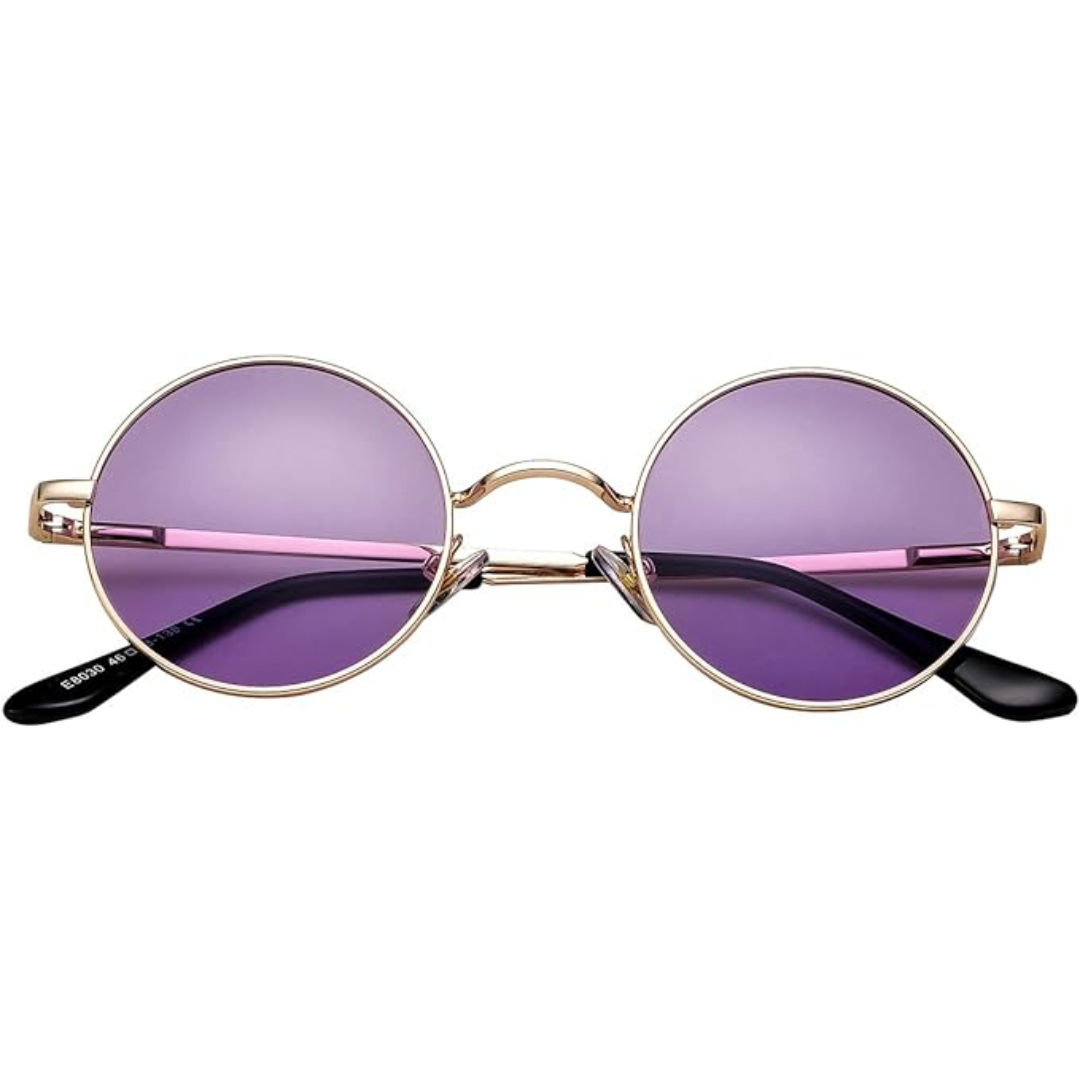 Retro Round Sunglasses | Polarized Lenses with UV Protection | Vintage Style for Outdoor Adventures 0