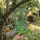 Outdoor Fly Trap Reusable, Fly Catcher with Natural Bait for Gardens Patios and Stables, Hanging Fly Trap for Barns