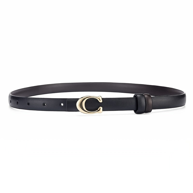 Reversible Slim C-Buckle Belt with Detachable Buckle | Dual Color Design for Effortless Style 0