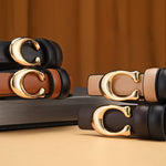 Reversible Slim C-Buckle Belt with Detachable Buckle | Dual Color Design for Effortless Style 2