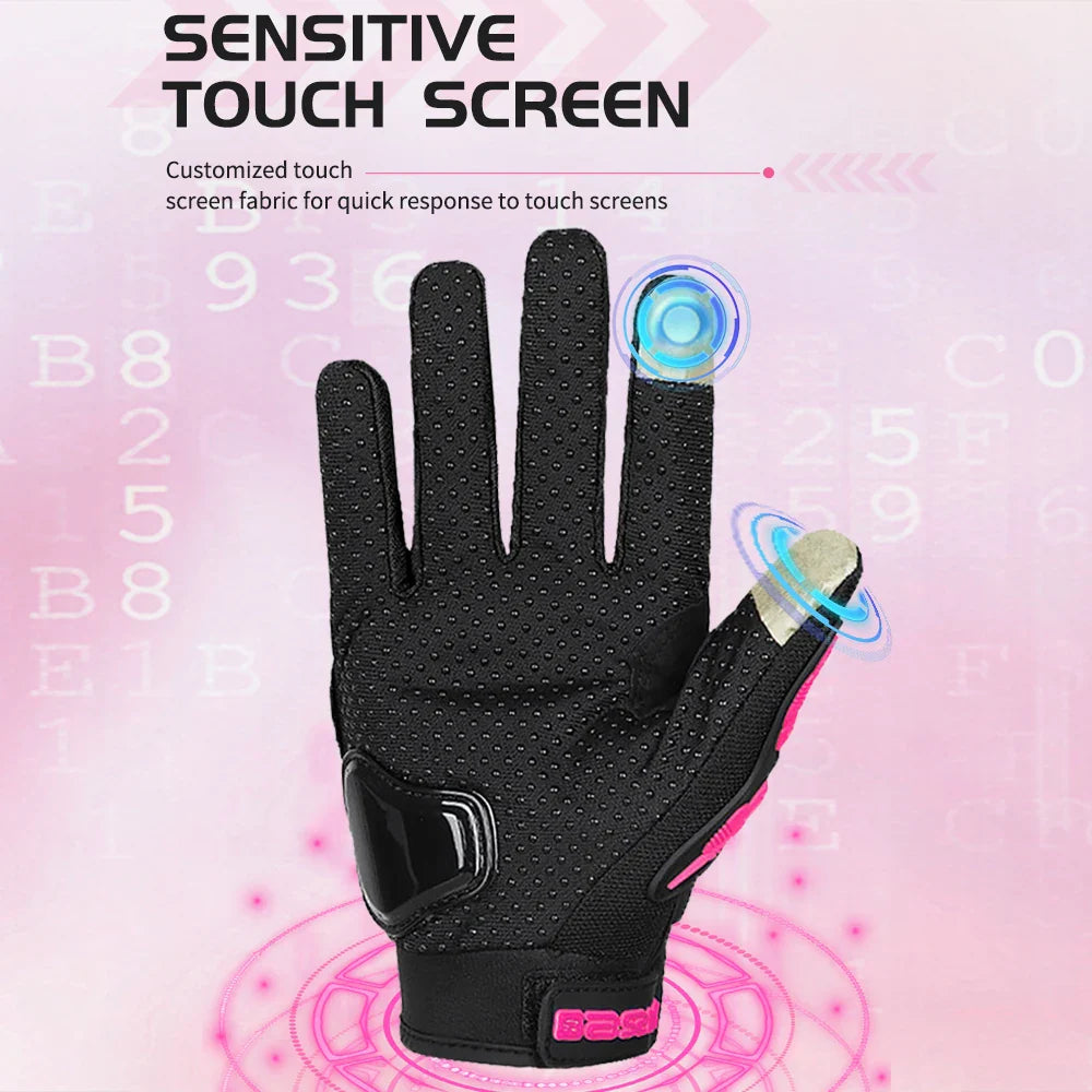 Rider's Choice | Women's Motorcycle Gloves with Breathable Mesh & Touchscreen Tips | Enhanced Grip for Comfort and Control 4