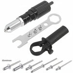 Rivet Gun Adapter Kit | Electric Drill Attachment with Interchangeable Nozzles | Versatile Tool for Fastening Tasks 2