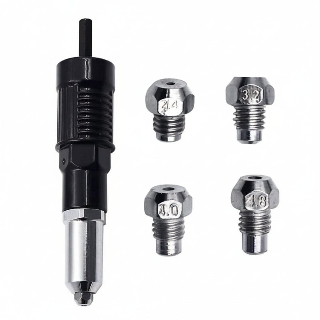 Rivet Gun Adapter Kit | Electric Drill Attachment with Interchangeable Nozzles | Versatile Tool for Fastening Tasks 7