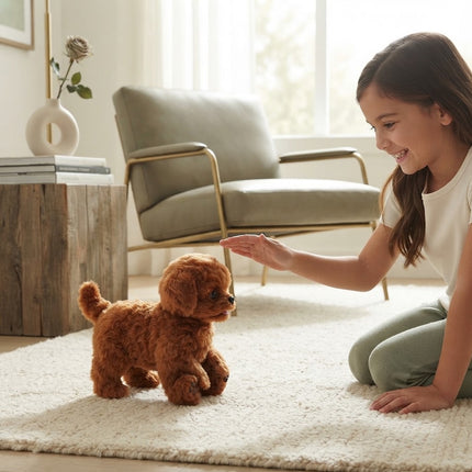 Realistic Robotic Puppy that Responds to Voice and Touch, Robot Dog Toy for Kids that Walks, Interactive Robotic Pet