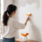 Wall Repair Paste Roller Kit, White Wall Patch Kit for Cracks, Touch Up Paint Roller Brush, Hole Filler for Walls
