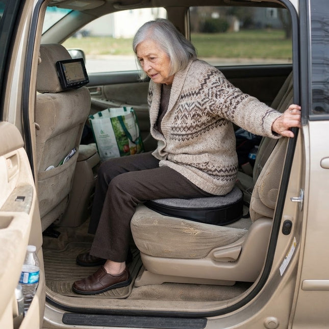 Car Seat Cushion Swivel, 360 Rotating Seat Cushion Pivot Disc for Elderly – image 4
