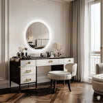 Round LED Bathroom Mirror with Anti-Fog & Dimmable Touch Control | Modern Design for Luxurious Reflection 5