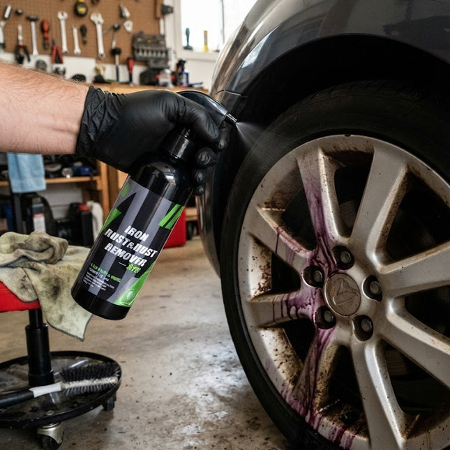 Rust Remover Spray for Cars, Iron Remover, Wheel Cleaner for Brake Dust, Metal Rust Remover for Car Paint and Chrome
