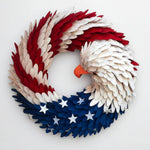 Rustic Eagle Wreath | Handcrafted Patriotic Decor with Weather-Resistant Design | Ideal for Year-Round Display 0