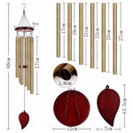 Tuzwa Money Tree Wind Chime – 6-Tube Lucky Bell Hanging Decoration for Home, Garden, Patio, Porch & Courtyard Decor
