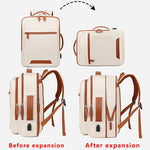 Tuzwa Expandable Laptop Backpack with Dry & Wet Separation – 20-35L Lightweight Nylon Travel Backpack with Rain Cover for Work & Commuting