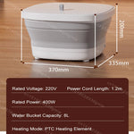 Tuzwa Automatic Heated Foot Spa Bath with Constant Temperature – Portable Electric Foot Soaking Tub for Home Comfort & Relaxation