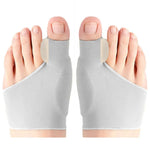 Tuzwa Adjustable Gel Toe Separator for Bunions – Hallux Valgus Big Toe Alignment Support with Soft Cloth Cushion, 1 Pair