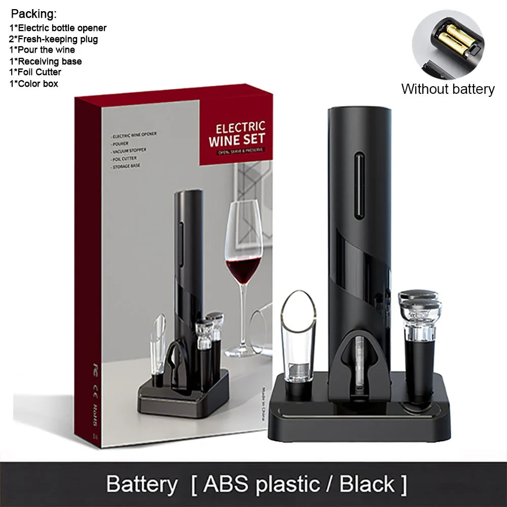 Tuzwa Rechargeable Electric Wine Opener with Foil Cutter – Automatic Cordless Corkscrew for Quick & Easy Wine Bottle Opening