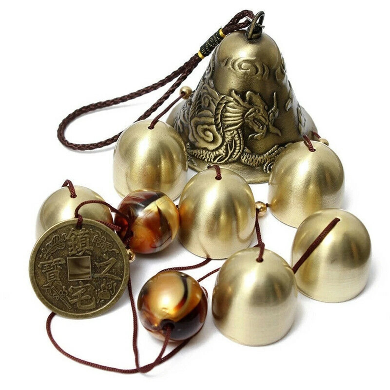 Tuzwa Copper Wind Chimes – Decorative Metal Outdoor Hanging Bells with Soothing Chime Sounds for Garden, Yard, Patio & Porch Decor