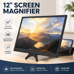 Tuzwa 12-Inch Curved Phone Screen Magnifier – Foldable Smartphone Screen Amplifier for Movies, Videos & Mobile Viewing