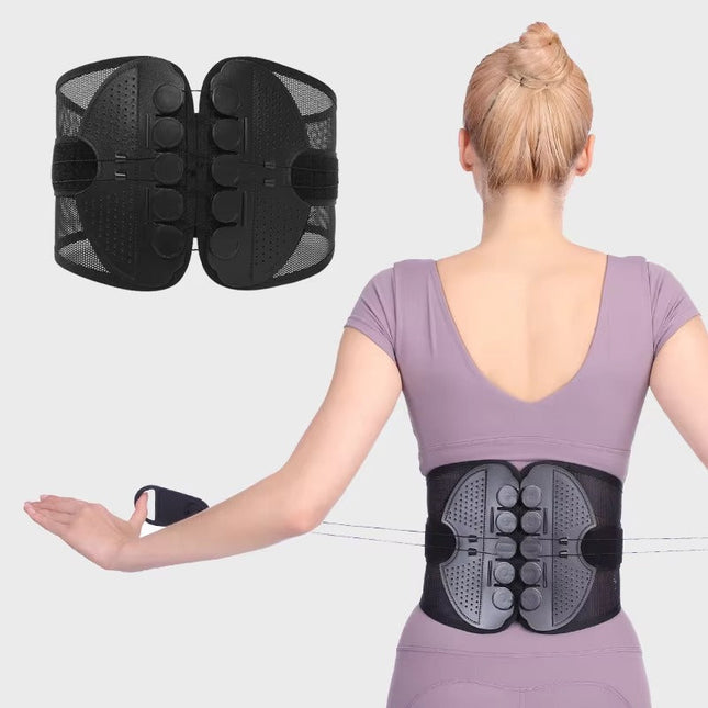 Back Brace for Posture, Lower Back Support Brace with Lumbar Support, Adjustable Back Support Belt for Work