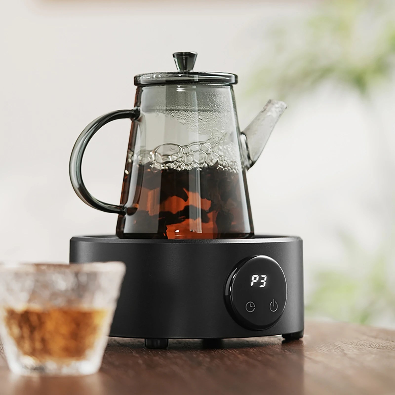 Tuzwa Compact Electric Stove | Mini Coffee Maker Hot Plate with Ceramic Cooktop for Moka Pot, Turkish Coffee & Camping