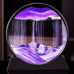 Tuzwa 3D Moving Sand Art Picture with Deep Sea Design – Glass Sandscape Hourglass Decor for Desk, Office & Home Relaxation