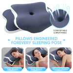 Tuzwa Cervical Memory Foam Pillow – Contoured Ergonomic Neck Support Pillow for Side & Back Sleepers