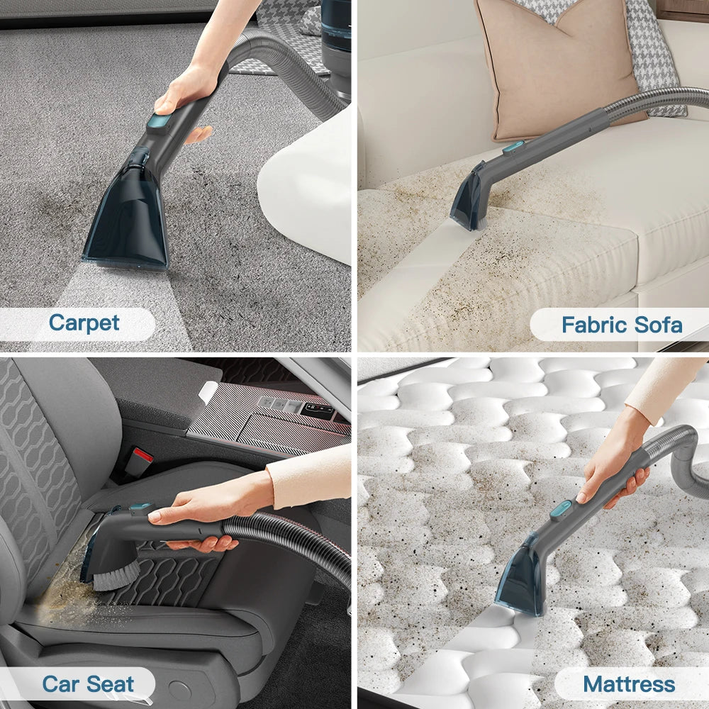 Tuzwa Cordless Vacuum Cleaner for Carpet & Spot Cleaning – Rechargeable Lightweight Vacuum with 30-Min Runtime & 2L+ Dust Box