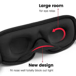 Tuzwa 3D Padded Sleep Eye Mask – Light Blocking Contoured Sleeping Mask, Soft Blindfold with Comfortable Eye Cups for Travel & Rest
