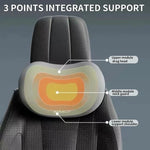 Tuzwa Car Neck & Lumbar Support Pillow – Ergonomic Car Seat Headrest & Back Support Cushion with Adjustable Straps for Driving Comfort