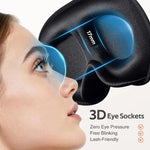 Tuzwa 3D Contoured Sleep Eye Mask – Light Blocking Ergonomic Sleeping Mask, Soft Breathable Polyester Rayon Eye Cover for Travel & Rest