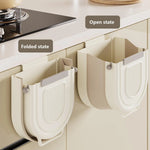Tuzwa Wall Mounted Foldable Trash Can with Lid – Space Saving Hanging Garbage Bin for Small Kitchen, Bathroom & Home