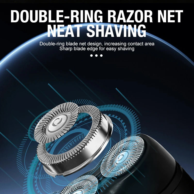 Tuzwa Electric Shaver for Men – Dual Head USB Rechargeable Cordless Portable Razor for Quick Shaving, Travel & Daily Grooming