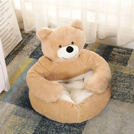 Dog Bed Bear Shaped Winter Plush, Non Slip Bottom – image 6
