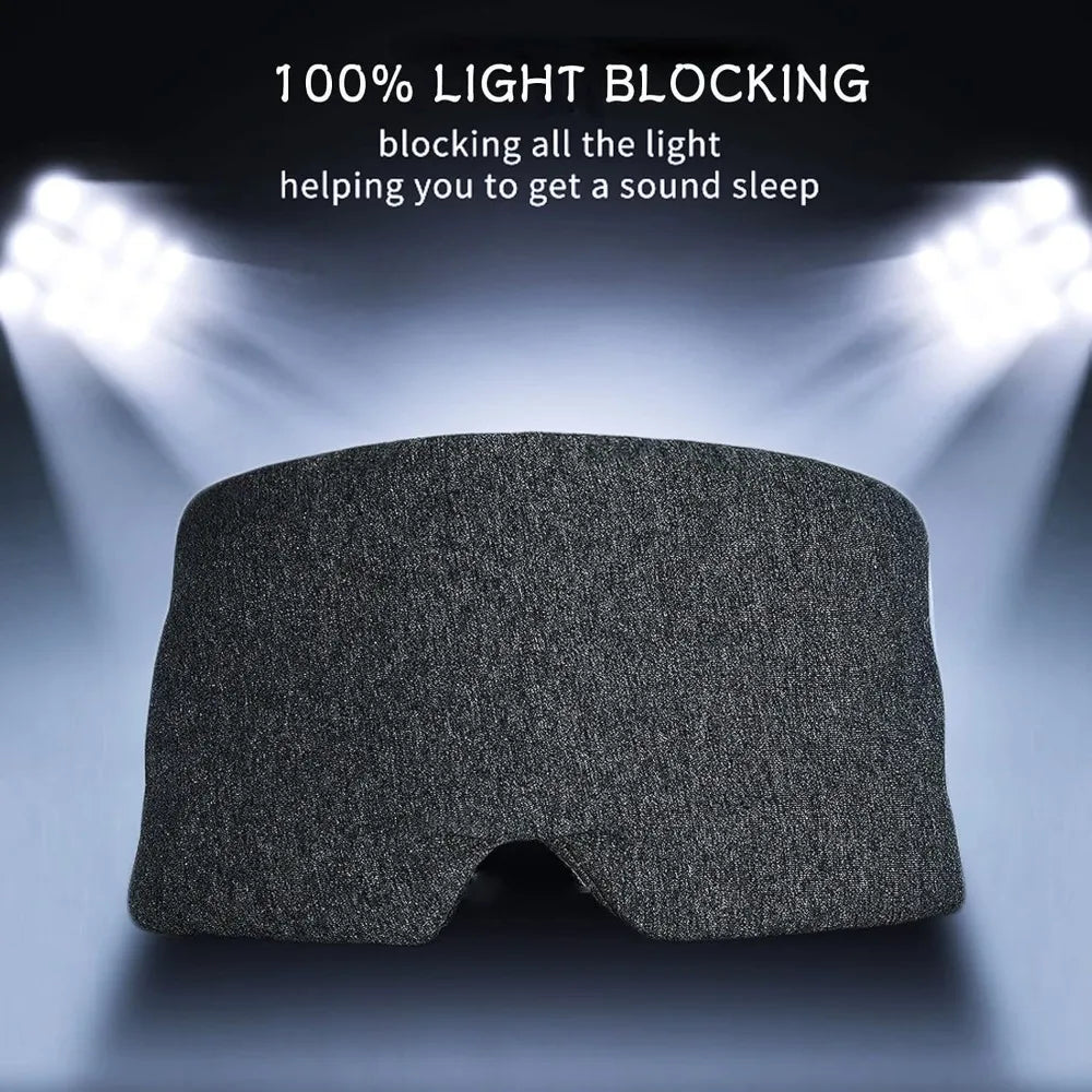 Tuzwa 100% Cotton Sleep Mask with Adjustable Strap – Soft Light Blocking Eye Mask for Sleeping, Travel, Naps & Relaxation