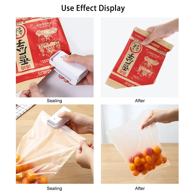 Tuzwa Mini Bag Sealer – Portable Handheld Heat Sealer for Plastic Food & Snack Bags, Battery-Operated Bag Sealing Machine Up to 20cm