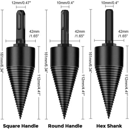 Drill Bit Log Splitter, Firewood Splitter Attachment for Any Power Drill – image 4