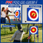 Tuzwa Axe Throwing Target Game Set – Bristle Board with Plastic Throwing Axes for Indoor Outdoor Backyard & Yard Games, Ages 14+