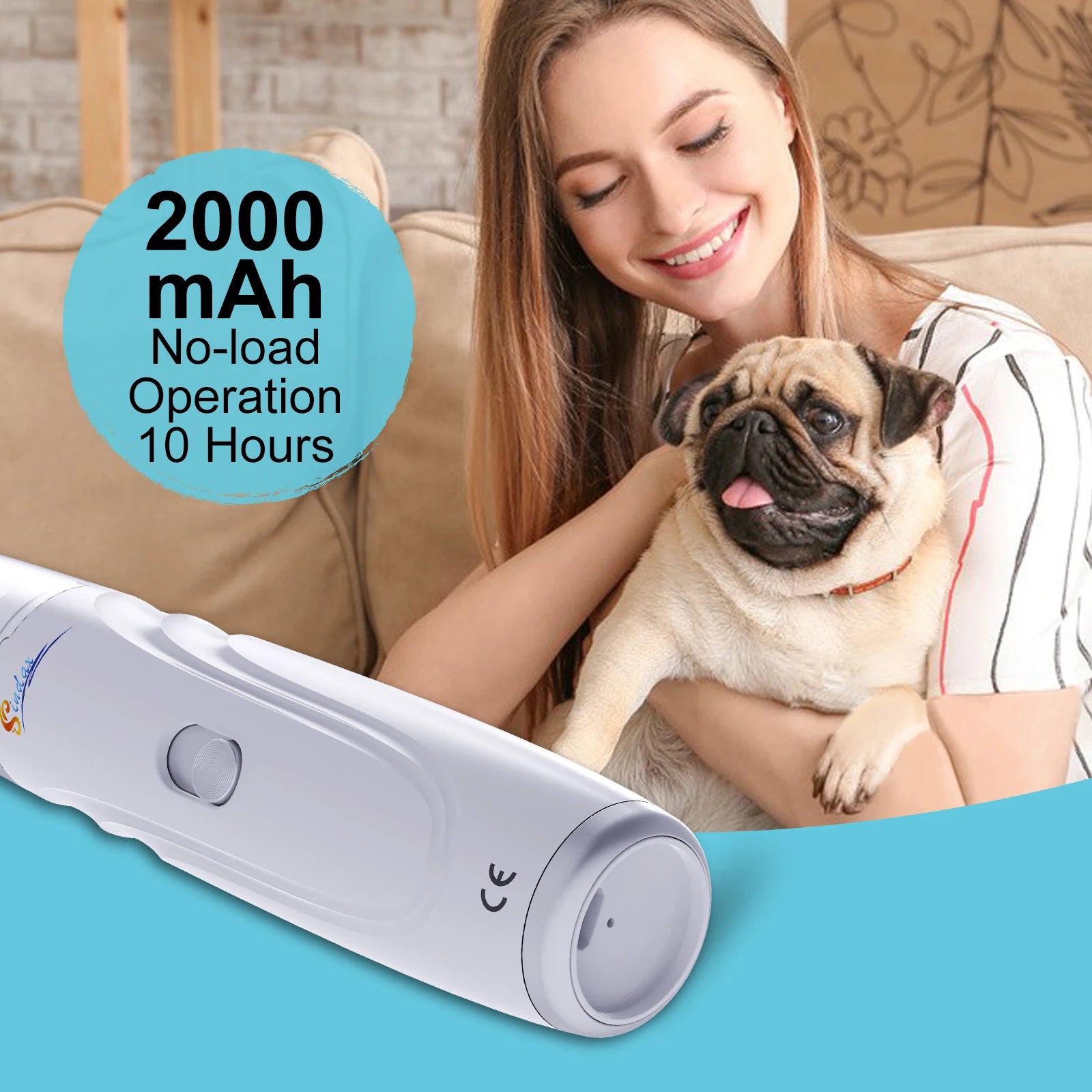 Tuzwa Dog Nail Grinder – USB Rechargeable 2-Speed Electric Nail Trimmer for Dogs, Quiet Pet Nail Grinder for Safe GroomingTuzwa Dog Nail Grinder – USB Rechargeable 2-Speed Electric Nail Trimmer for Dogs, Quiet Pet Nail Grinder for Safe Grooming