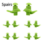 Tuzwa Swimming Earplugs 5 Pairs – Reusable Silicone Ear Plugs for Swimming with Ergonomic Spiral Design, Comfortable Water Sports Earplugs