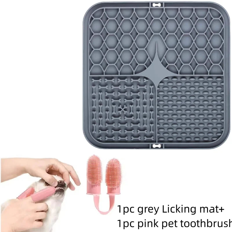 Tuzwa Lick Mat for Dogs – Slow Feeder Dog Licking Mat with Suction Base, Interactive Enrichment & Training Tool for All Breeds