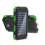 Tuzwa 20000mAh Solar Power Bank – Fast Charging Portable Charger with Built-In Cables, Digital Display & LED Light for Travel & Outdoor Use