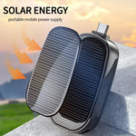 Tuzwa Solar Mini Power Bank Keychain – 1200mAh Portable Phone Charger with 5W Output, Built-In Plug & Solar Panel for Travel & Outdoor Use