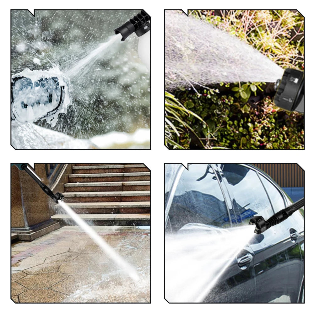 Tuzwa 200Bar High Pressure Car Washer Gun – 6-in-1 Adjustable Nozzle with 5M Hose, 4.1L/Min Flow for Car & Outdoor Cleaning