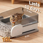 Tuzwa Smart self cleaning cat litter box | Self-Cleaning Large Capacity Cat Toilet with Odor Control for Multi-Cat Homes