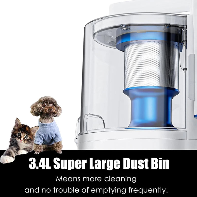 Tuzwa Pet Grooming Kit with Low-Noise Hair Dryer & Vacuum – Multifunctional Dog & Cat Grooming, Trimming & Deshedding System