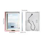 Tuzwa Bluetooth LED Bathroom Mirror 100x60cm – Anti-Fog Lighted Vanity Mirror with Modern Design