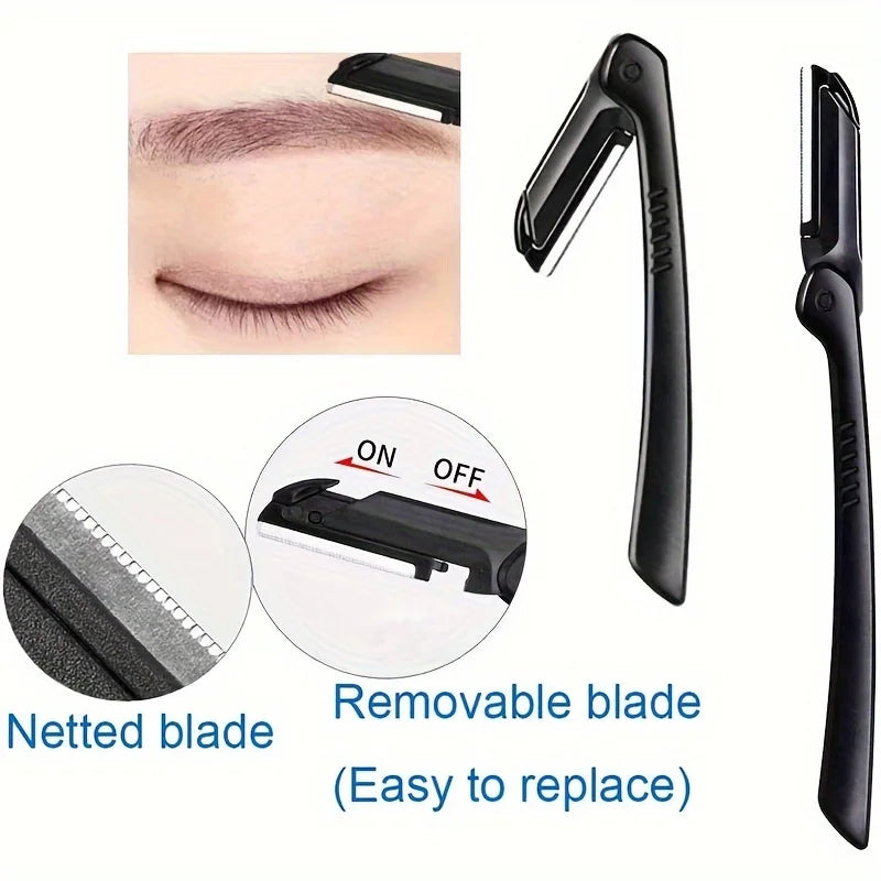 Tuzwa 3-Piece Eyebrow Grooming Kit – Stainless Steel Precision Brow Shaping & Styling Tools for Women