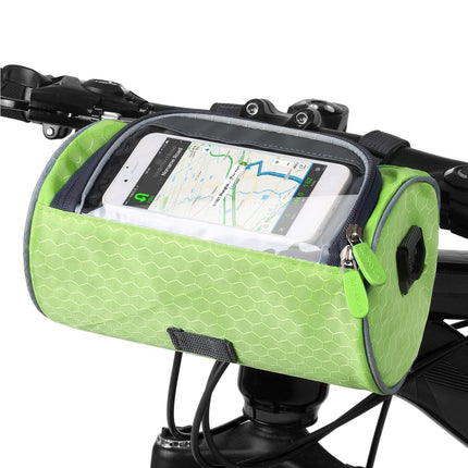 Bike Bag with Touchscreen Phone Pocket, Bike Frame Pouch or Handlebar Mount with Velcro Straps, Bicycle Top Tube Bag