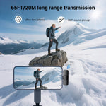 Tuzwa Wireless Lavalier Microphone – USB-C Type-C Clip-On Lapel Mic with Omnidirectional Pickup & Built-In Battery for Smartphone Video Recording